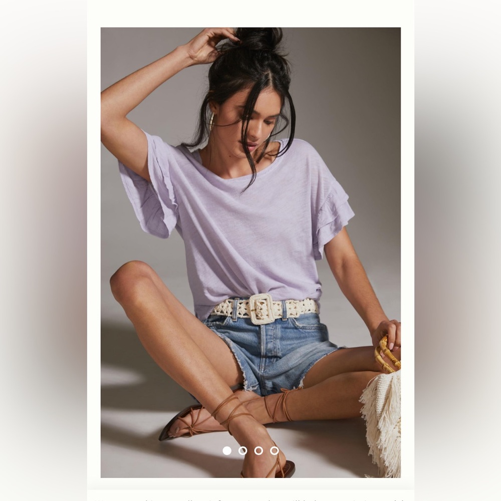 Pilcro Lavender Short Sleeve Tee